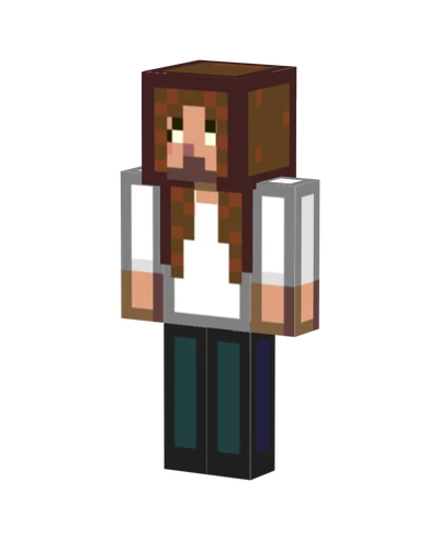 Skin de Minecraft no estilo Cartoon vista em 3D
