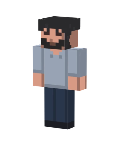 Minecraft movie skin style sample: Knight output shown in 3D
